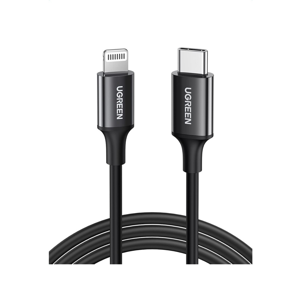 UGREEN iPhone Charger Cable 1M, [MFi Certified] USB C to Lightning Cable Fast Charging Power Delivery PD 20W Charging for iPhone 14/14 Pro/Plus/ Pro Max, 8-13 All Series, iPad-Black