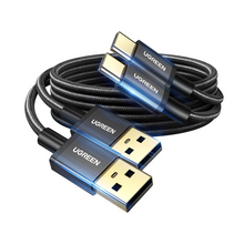 UGREEN USB C Cable, 1M 2Pack Fast Charging USB A to Type C Cable, Nylon Braided Charging USB C Cord Compatible with iPhone 16/15, Samsung, Huawei, Nintendo Switch, Xiaomi, Vivo, Oppo