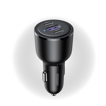 UGREEN 69W Fast Car USB Charger Adapter 3 Ports Car Mobile Phone Fast Charging Socket Plug Laptop Automobile Charger Compatible with iPhone 16 Pro Max, MacBook Pro/Air, Samsung S24 Ultra, Steam Deck