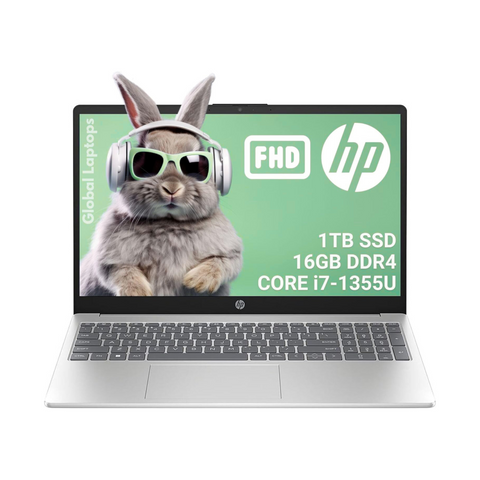 HP 15.6 inch Windows Laptop Laptop with Micro-Edge Full HD IPS Anti-Glare displayIntel Core i7-1355U 16GB RAM 1TB SSD Windows 11 Home Natural Silver 15-fd0182wm