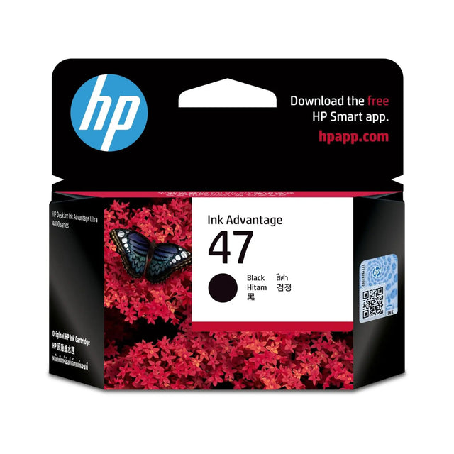 HP 47 Original Black Ultra Ink Advantage Cartridge HP