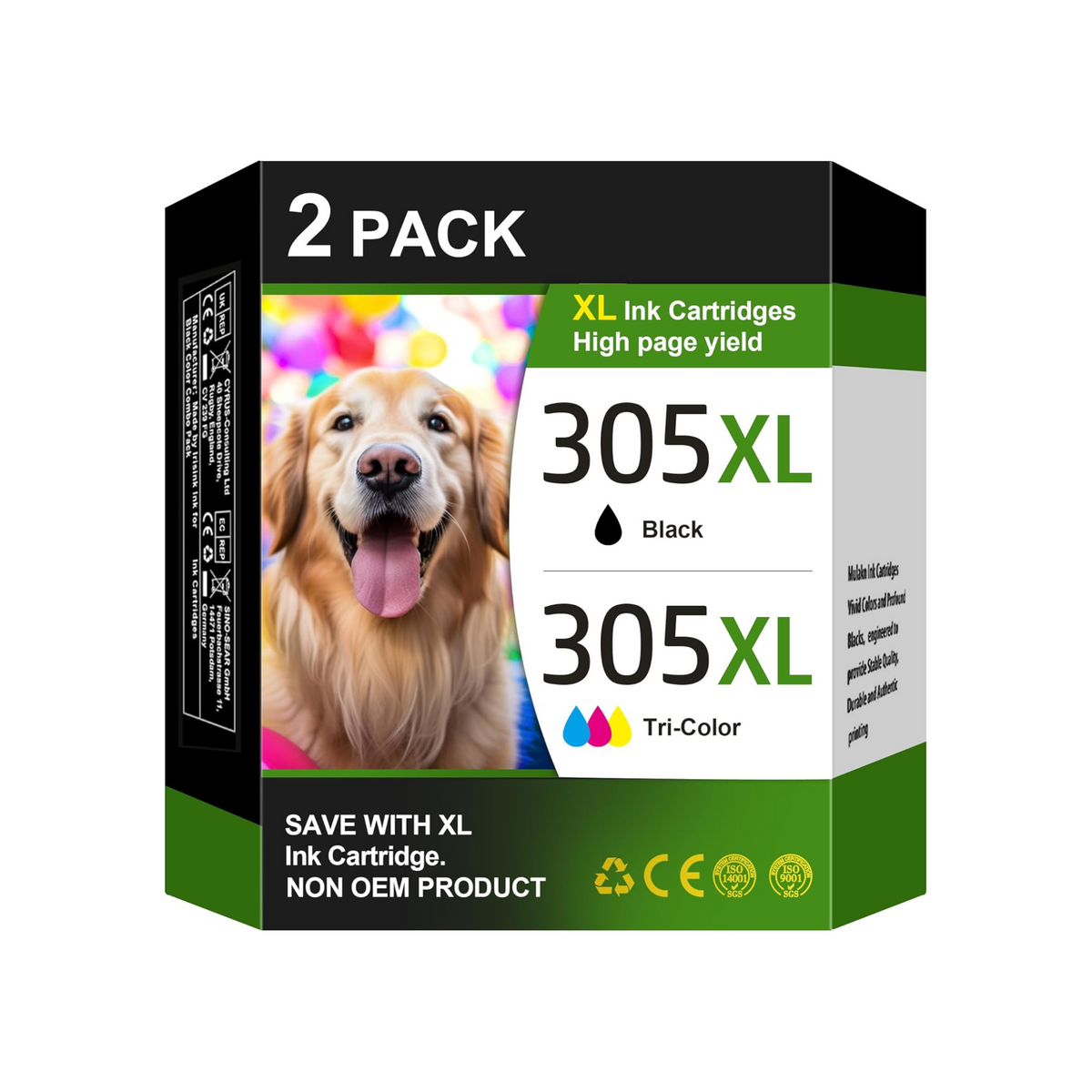 305XL 305 Ink Cartridge High Yield Remanufactured for HP 305 XL 305 Ink Cartridge Black and Colour Compatible for HP DeskJet 2700 2710 2720 Plus 4100 4120...