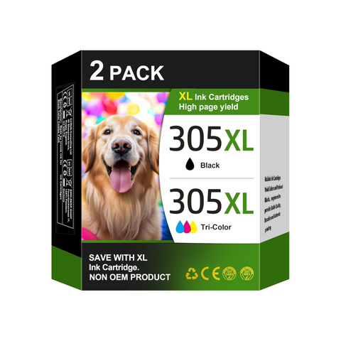 305XL 305 Ink Cartridge High Yield Remanufactured for HP 305 XL 305 Ink Cartridge Black and Colour Compatible for HP DeskJet 2700 2710 2720 Plus 4100 4120...
