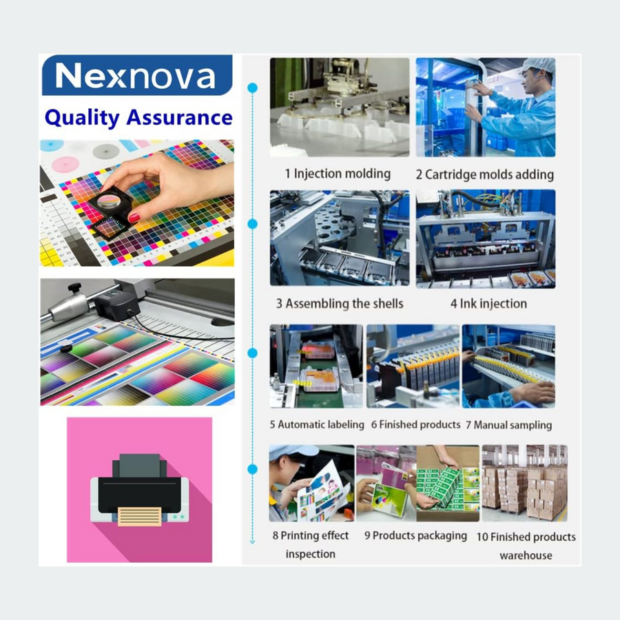 NexNova® ink for Canon 490 (4-Pack Black Cyan Magenta Yellow) Ink for GI 490 for PIXMA G3400 G2400 G1400 G4400 G1411 G2411 G3411 G4411 G4410 G3410