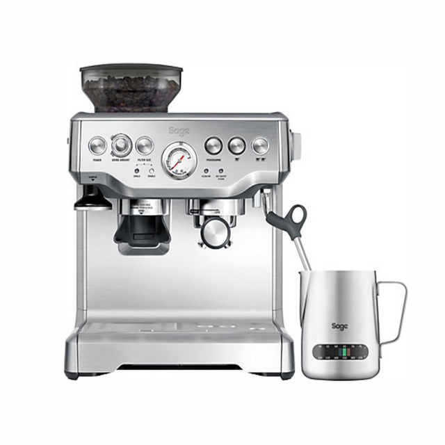 Sage - The Barista Express - Bean to Cup Coffee Machine with Grinder and Milk Frother, Brushed Stainless Steel - UAE Version, 2 Year Manufacturer Warranty