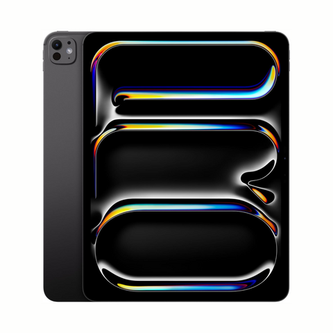 Apple iPad Pro 13-inch (M4): Ultra Retina XDR display, 256GB, Landscape 12MP Front Camera/12MP Back Camera, LiDAR scanner, Wi-Fi 6E, Face ID, All-Day Battery Life, Standard glass - Space Black