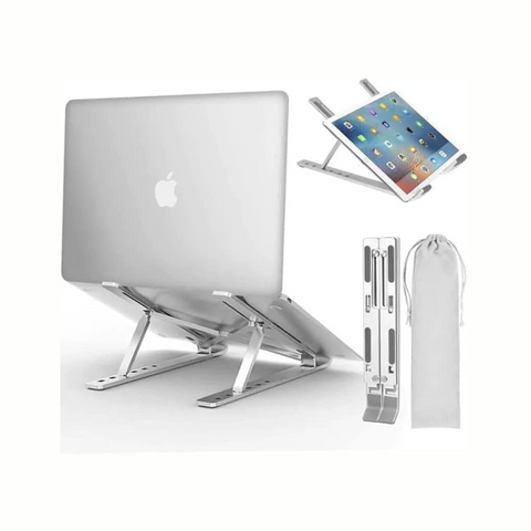 Adjustable Laptop Stand, Portable Aluminium Laptop Riser Laptop Holder for Desk, Foldable Ventilated Cooling Computer Support Stand for Apple MacBook Pro/Air, HP, Sony, Dell, Notebook Stand and more.