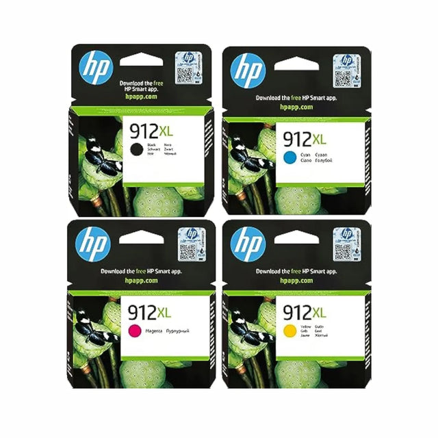 HP 912XL (3YL82AE) Multipack Original Druckerpatronen mit hoher Reichweite (für HP Officejet Pro 8010, HP OfficeJet Pro 8020) schwarz, rot, gelb, blau HP