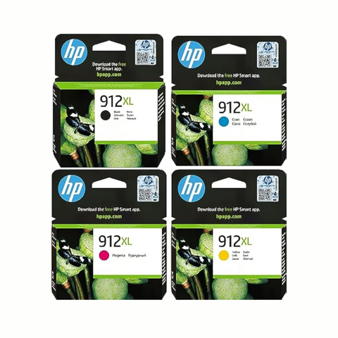HP 912XL (3YL82AE) Multipack Original Druckerpatronen mit hoher Reichweite (für HP Officejet Pro 8010, HP OfficeJet Pro 8020) schwarz, rot, gelb, blau