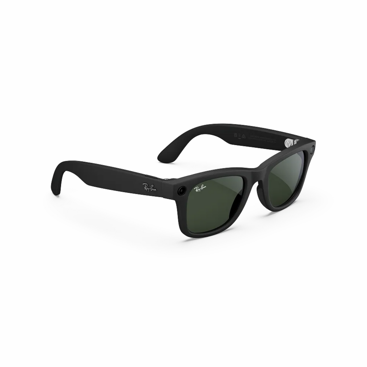 Meta Ray-Ban Wayfarer Matte Black Clear/Graphite Green Transitions RW4006 Size 50-22
