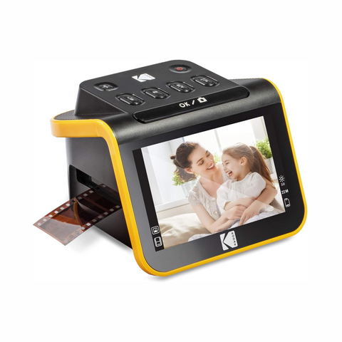 KODAK HYQNG Digital Film Scanner, Film and Slide Scanner with 5” LCD Screen, Convert Color & B&W Negatives & Slides 35mm, 126, 110 Film to High Resolution 22MP JPEG Digital Photos, Black