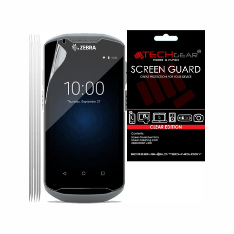 TECHGEAR [5 Pack] Screen Protectors Compatible for Zebra TC52 / TC57 Touch Computer Barcode Scanner, CLEAR LCD Screen Protectors Cover Guards