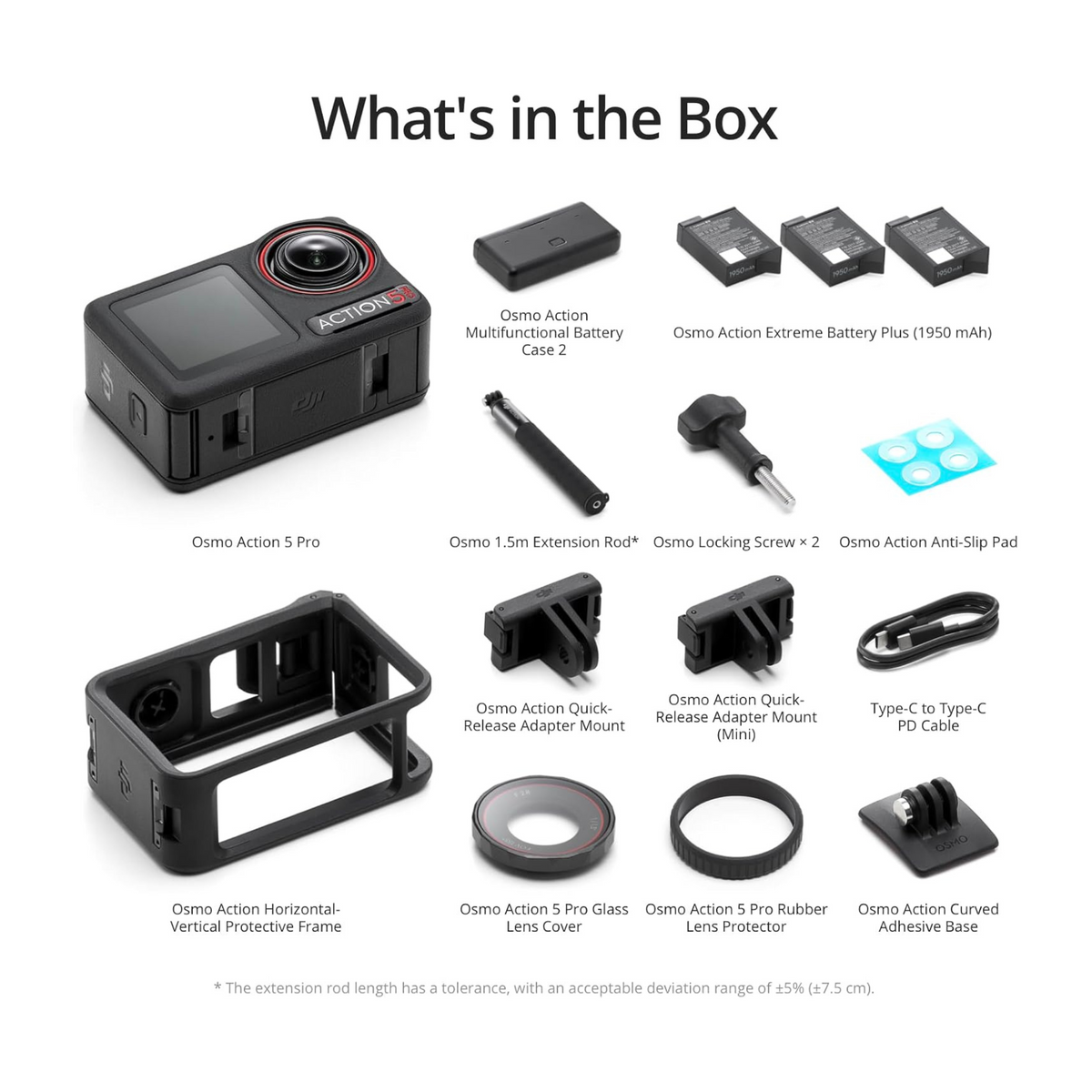 DJI Osmo Action 5 Pro Adventure Combo, Action Camera 4K for Travel, Vlog