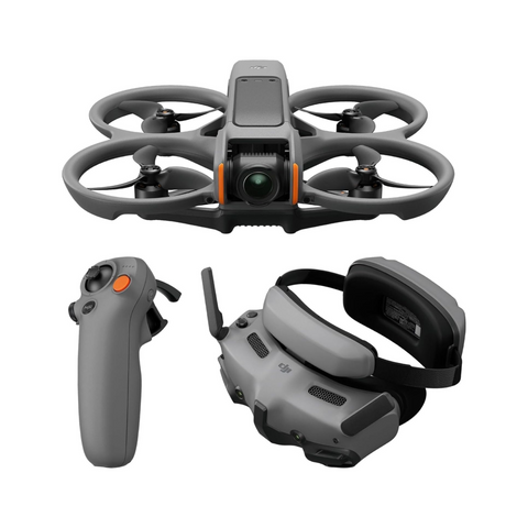 DJI Avata 2 Fly More Combo (1 Battery), FPV Drone with Camera 4K, Immersive Experience, Built-in Propeller Guard, Easy Flip/Roll, Goggles 3 and RC Motion 3 Included, POV Content Camera Drone, Black