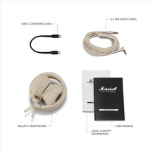Marshall Major V Wireless Bluetooth Headphones - Cream