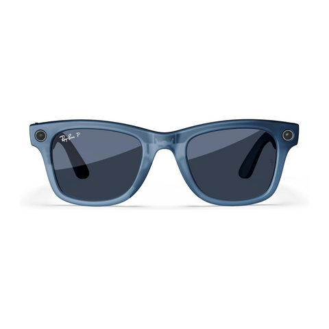 Meta Ray-Ban Wayfarer 50/22/150 Matte Jeans Polar Dusty Blue, Regular RW4006
