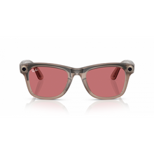 Meta Ray-Ban Smart Glasses 53/22/155 Large Wayfarer, Warm Stone/Transitions Watermelon Red, RW4008