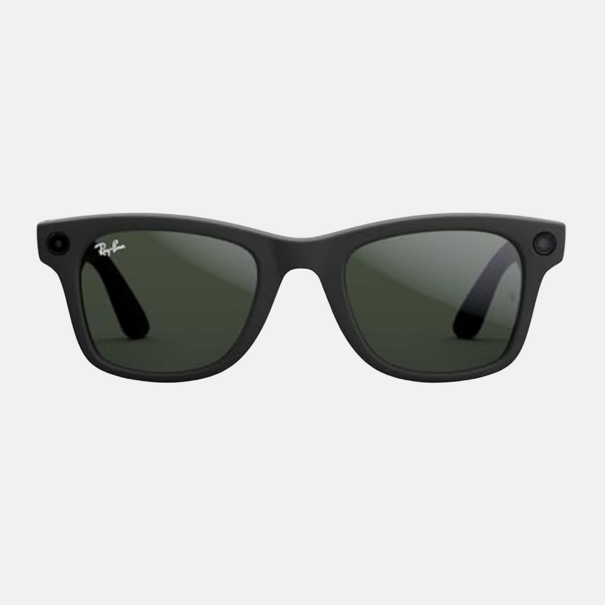 Meta Blank Square Sunglasses, Matte Black/Clear to Graphite Green Transitions, RW4008 Size 53-22