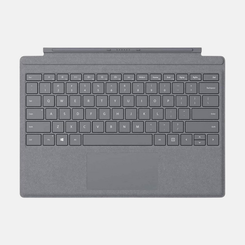 Microsoft Surface Pro Signature Type Cover Keyboard, English - Alcantara Material, Platinum Color - FFQ-00141