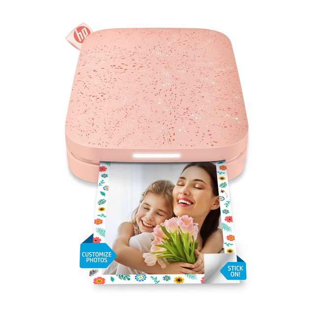 HP Sprocket Portable 2x3" Instant Photo Printer (Blush) Print Pictures on Zink Sticky-Backed Paper from your iOS & Android Device.