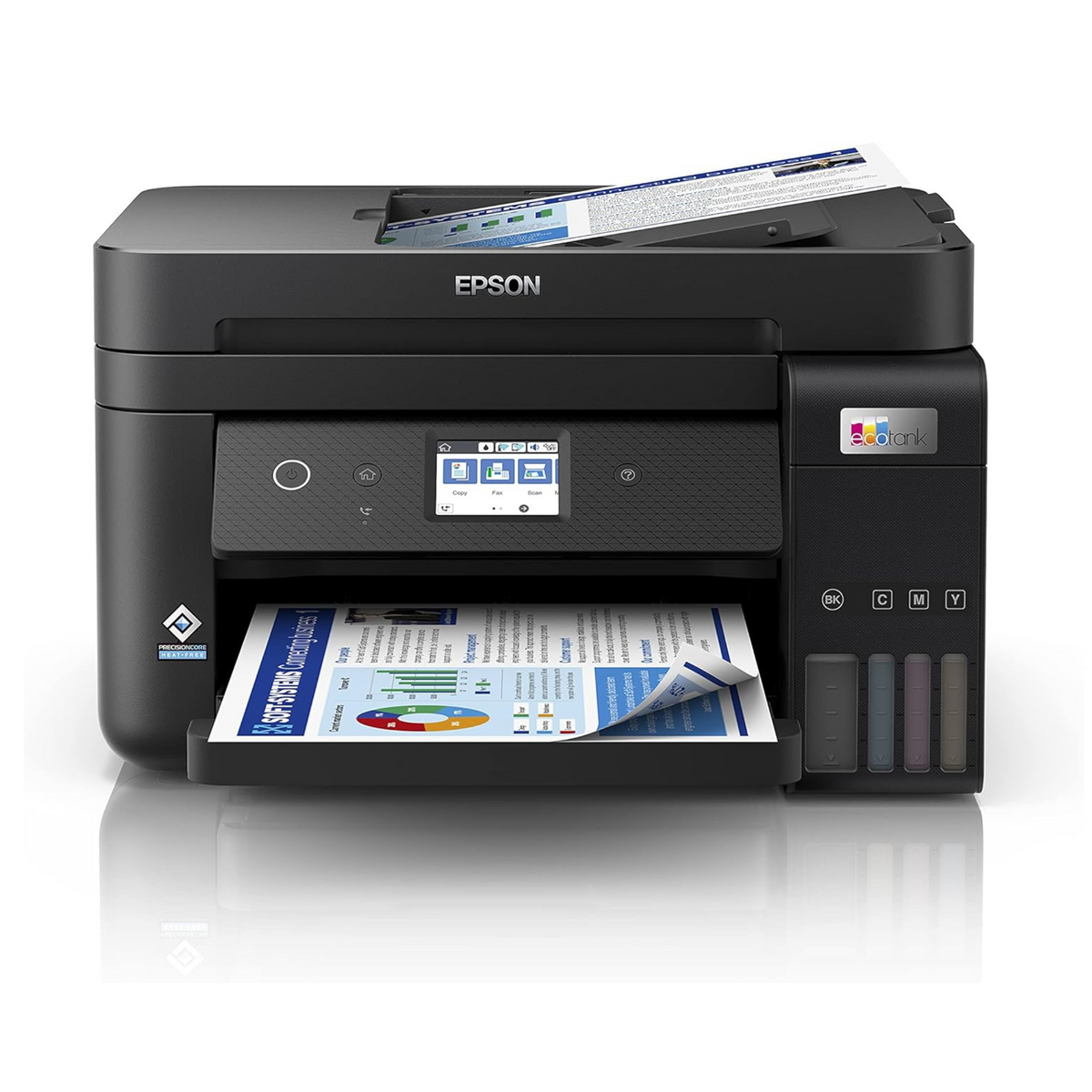 Epson Ecotank L6290 Office Ink Tank Printer A4 Colour 4 In 1 With Adf, Wi Fi And Smart Panel Connectivity Lcd Screen, Black, Compact