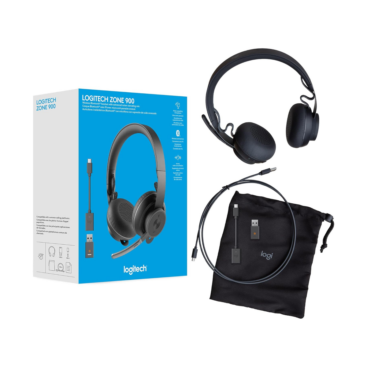 Logitech Zone Wireless Plus Bluetooth Headset black