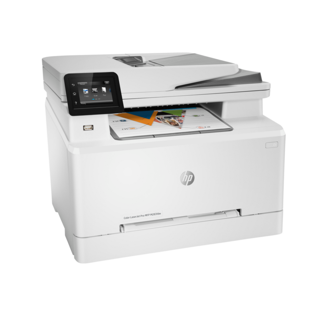 HP M283fdw Color LaserJet Pro Printer, Print, Copy, Scan, 22 ppm Print Speed, 600 x 600 dpi Resolution, 50-Page ADF for Scanning and Copying | 7KW75A