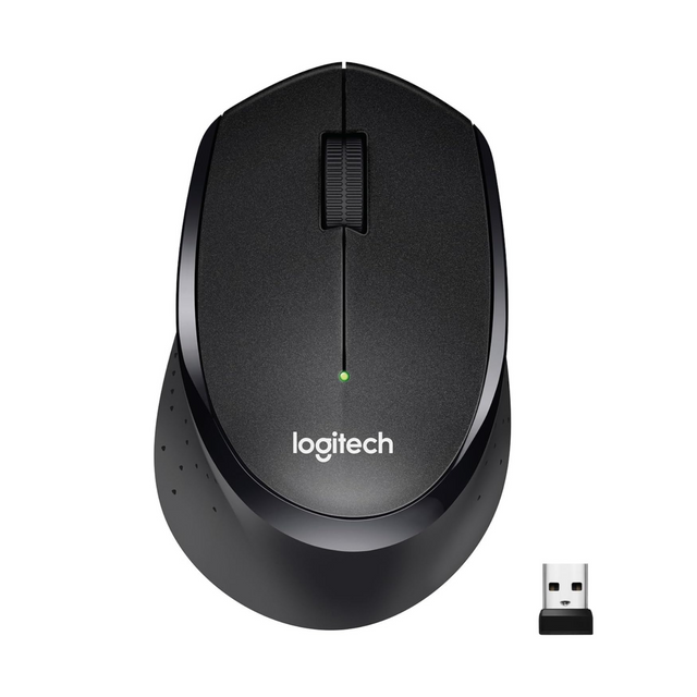 Logitech M330 Silent Plus Wireless Mouse, 2-Year Battery Life, Compatible With Pc, Mac, Laptop, Chromebook - Black