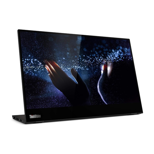 Lenovo Thinkvision M14T, 14 Inch (35.56 Cms) Fhd IPS 1920 x 1080  Monitor,Led, USB Port, 60Hz Refresh Rate,  Tilt, Height Adjust Stand (Raven Black)