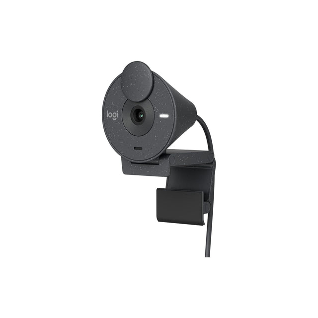Logitech Brio 300 Full HD Webcam with Privacy Shutter, Noise Reduction Microphone, USB-C, Ceritified for Zoom, Microsoft Teams, Google Meet, Auto Light Correction - Graphite