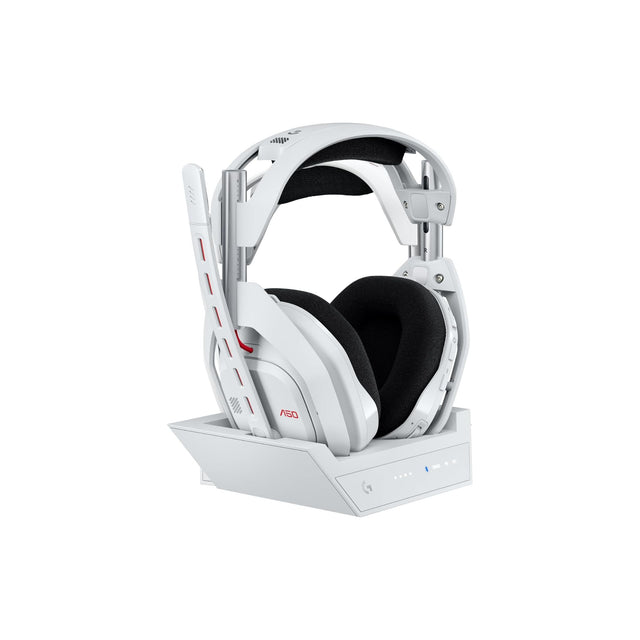 Logitech G Astro A50 LIGHTSPEED Wireless Gaming Headset with Technology and Base Station (5th Generation), PRO-G GRAPHENE, USB-C for Xbox, PS5, PC/Mac or Nintendo Switch, Bluetooth-White