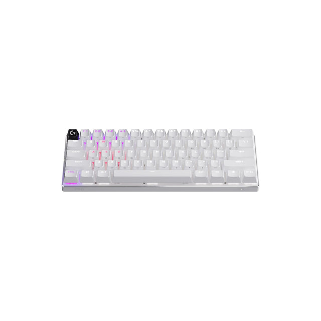 Logitech G PRO X 60 LIGHTSPEED Wireless Gaming Keyboard, Ultra Compact TKL 60% Mechanical Keyboard for Windows PC, LIGHTSYNC RGB, Dual-Shot PBT Keycaps, GX Optical Tactile Switches - White