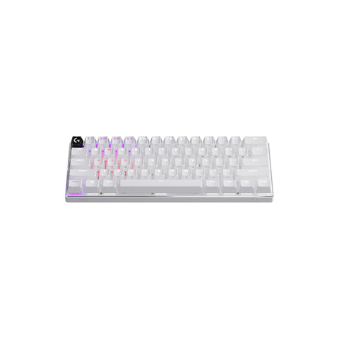 Logitech G PRO X 60 LIGHTSPEED Wireless Gaming Keyboard, Ultra Compact TKL 60% Mechanical Keyboard for Windows PC, LIGHTSYNC RGB, Dual-Shot PBT Keycaps, GX Optical Tactile Switches - White