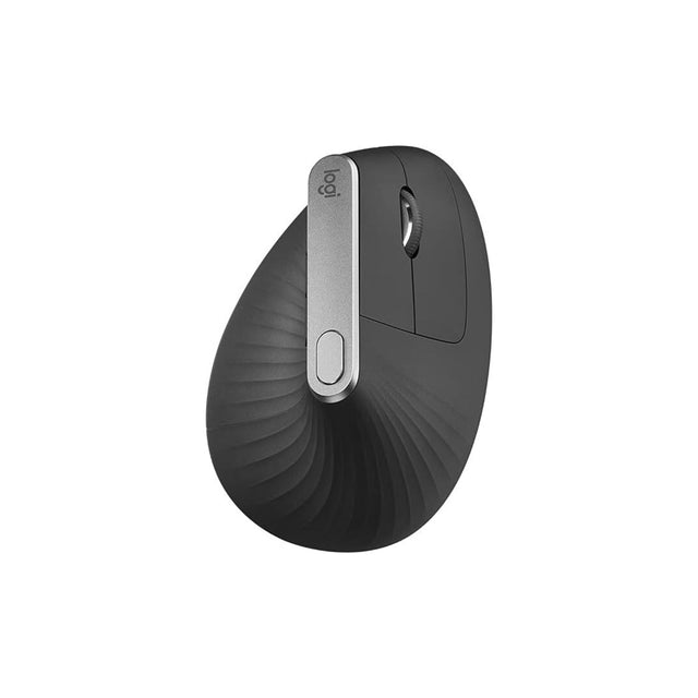 Logitech MX Vertical Ergonomic Wireless Mouse, Multi-Device, Bluetooth or 2.4GHz Wireless with USB Unifying Receiver, 4000 DPI Optical Tracking, 4 Buttons, Fast Charging, Laptop/PC/Mac/iPad OS- Black