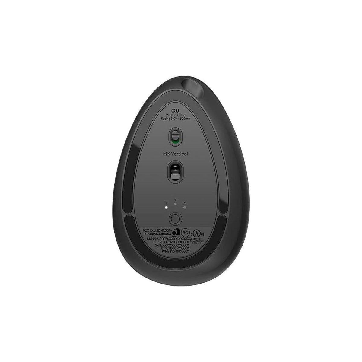 Logitech MX Vertical Ergonomic Wireless Mouse, Multi-Device, Bluetooth or 2.4GHz Wireless with USB Unifying Receiver, 4000 DPI Optical Tracking, 4 Buttons, Fast Charging, Laptop/PC/Mac/iPad OS- Black