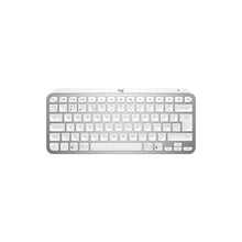Logitech MX Keys Mini Minimalist Wireless Illuminated Keyboard, Compact, Bluetooth, Backlit, USB-C, Compatible with Apple macOS, iOS, Windows, Linux, Android, Metal Build, US Intl Layout - Pale Grey