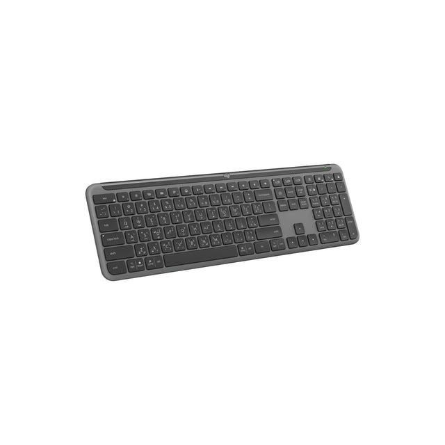 Logitech Signature Slim K950 Wireless Keyboard, Sleek Design, Switch Typing Between Devices, Quiet Typing, Bluetooth, Multi-OS, Windows, Mac, Chrome, Arabic Layout - Graphite