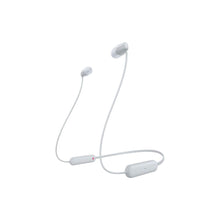 Sony WI-C100 Wireless in-Ear Bluetooth Headphones with Built-in Microphone, White, Small