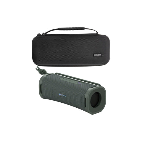 Sony SRSULT10G ULT Field Series Speaker (Forest Gray) Bundle with Hardshell Travel and Protective Case for Bluetooth Speakers (2 Items)