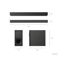 Sony HT-S400 2.1ch Soundbar with Powerful Wireless subwoofer, S-Force PRO Front Surround Sound and Dolby Digital (330W, Wireless Connectivity, Bluetooth)
