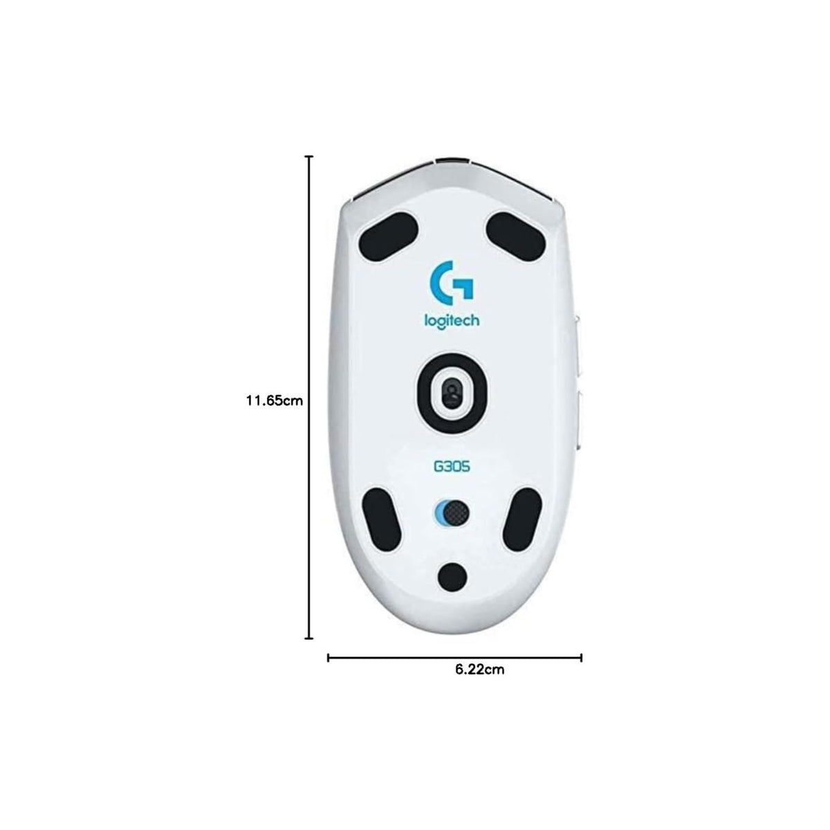 Logitech G305 Lightspeed Wireless Gaming Mouse, HERO Sensor, 12,000 DPI, Lightweight, 6 Programmable Buttons, 250h Battery Life, On-Board Memory, Compatible with PC / Mac - White