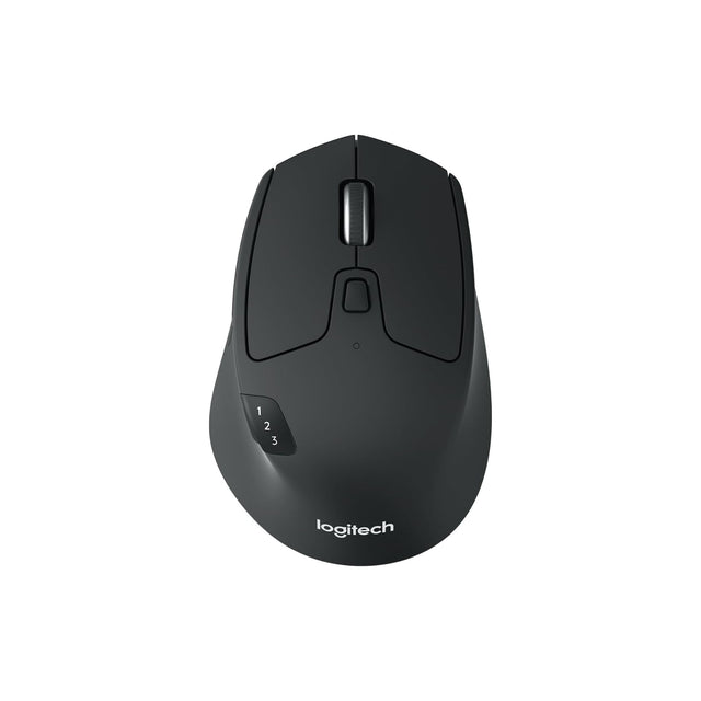 Logitech M720 Triathlon Wireless Mouse, Multi-Device, Bluetooth and 2.4 GHz with USB Unifying Receiver, 1000 DPI, 8-Buttons, 24-Month Battery Life, laptop/PC/Mac/iPad OS - Graphite Black