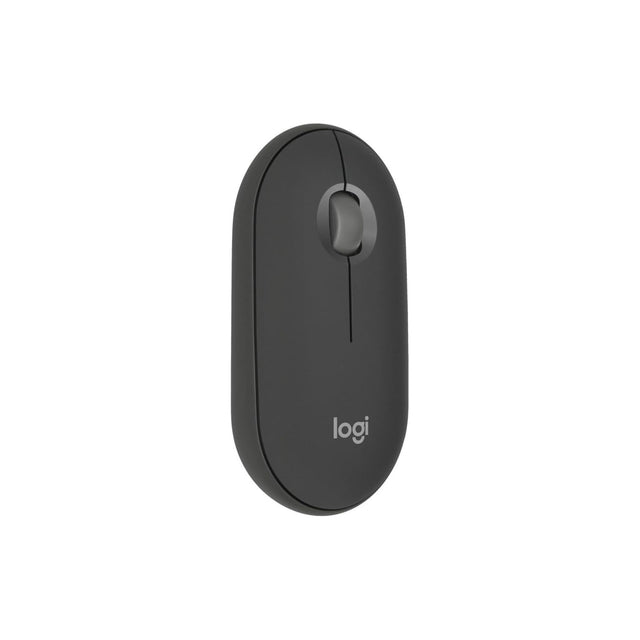 Logitech Pebble Mouse 2 M350s Slim Bluetooth Wireless Mouse, Portable, Customisable Button, Quiet Clicks, 4K DPI, 24-month battery, Easy-Switch for Windows, macOS, iPadOS, Android, Chrome OS -Graphite