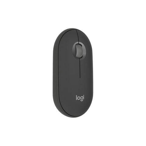 Logitech Pebble Mouse 2 M350s Slim Bluetooth Wireless Mouse, Portable, Customisable Button, Quiet Clicks, 4K DPI, 24-month battery, Easy-Switch for Windows, macOS, iPadOS, Android, Chrome OS -Graphite