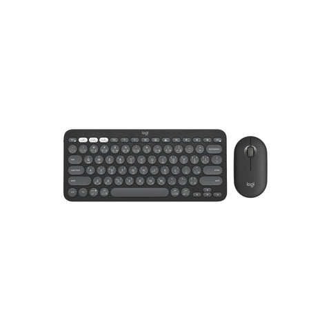 Logitech Pebble 2 Combo, Wireless Keyboard and Mouse, Quiet and Portable, Customisable, Logi Bolt, Bluetooth, Easy-Switch for Windows, macOS, iPadOS, Chrome, ARA Layout - Graphite