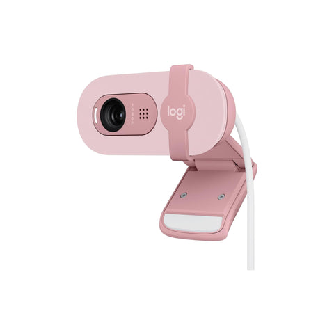 Logitech Brio 100 Full HD Webcam for Meetings and Streaming, Auto-Light Balance, Built-In Mic, Privacy Shutter, USB-A, for Microsoft Teams, Google Meet, Zoom and More - Rose