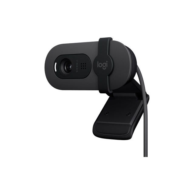 Logitech Brio 100 Full HD Webcam for Meetings and Streaming, Auto-Light Balance, Built-In Mic, Privacy Shutter, USB-A, for Microsoft Teams, Google Meet, Zoom and More - Graphite