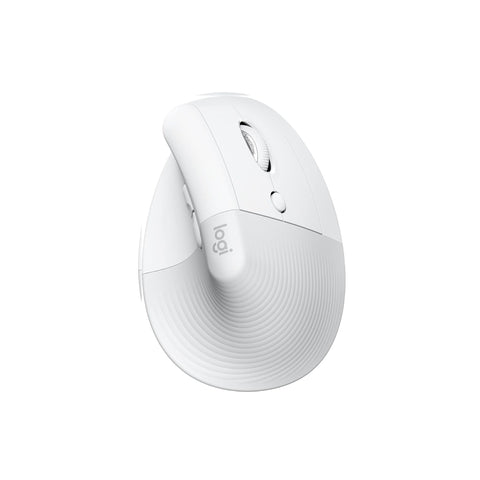 Logitech Lift Vertical Ergonomic Mouse, Wireless, Bluetooth or Logi Bolt USB receiver, Quiet clicks, 4 buttons, compatible with Windows/macOS/iPadOS, Laptop, PC - Off White