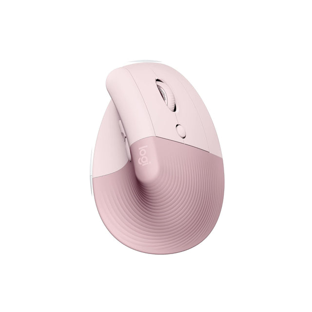 Logitech Lift Vertical Ergonomic Mouse, Wireless, Bluetooth or Logi Bolt USB receiver, Quiet clicks, 4 buttons, compatible with Windows/macOS/iPadOS, Laptop, PC - Rose