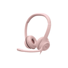 Logitech H390 Wired Headset for PC/Laptop, Stereo Headphones with Noise Cancelling Microphone, USB-A, In-Line Controls, Works with Chromebook - Rose